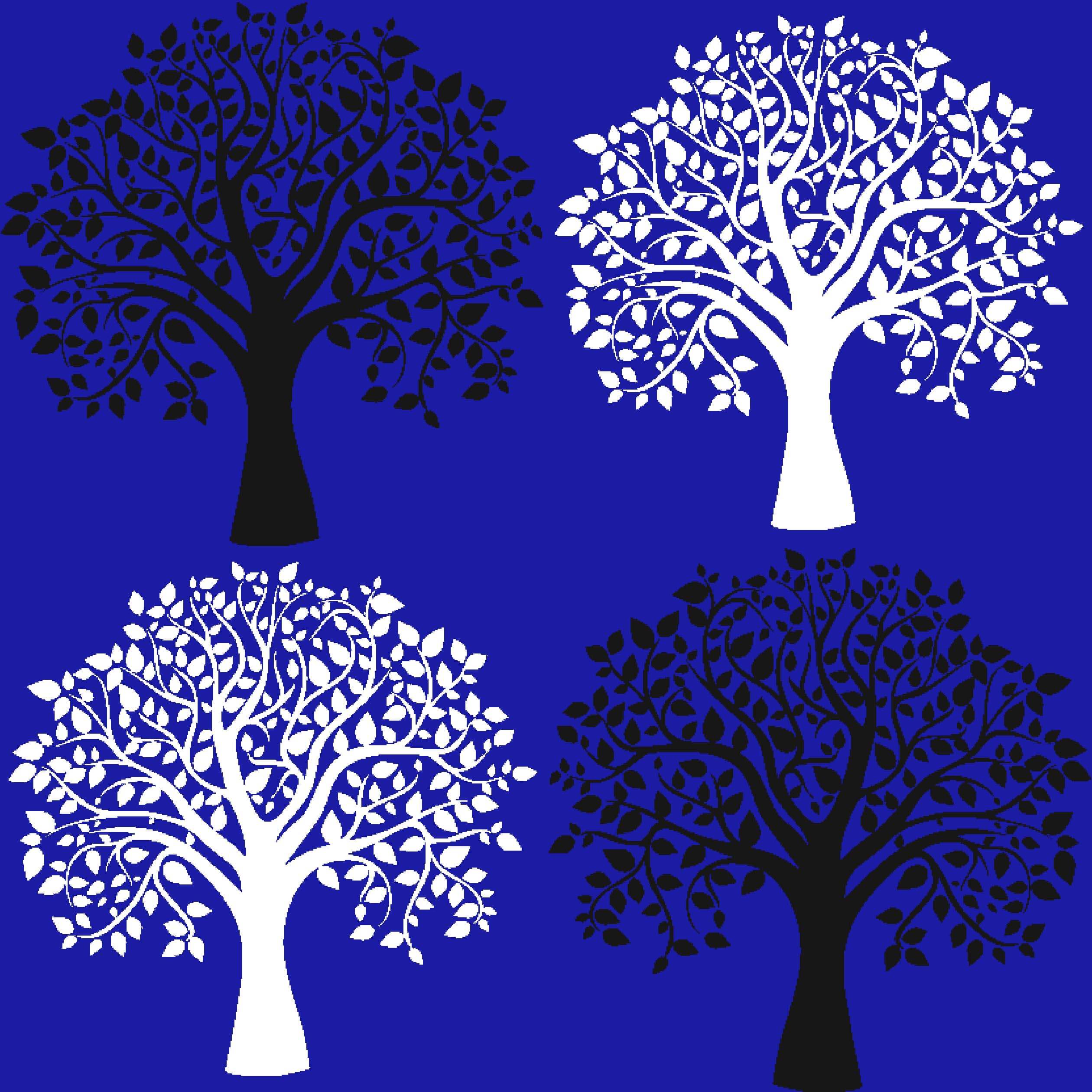 best ink blue nature tree super king size cotton bedsheets online sample